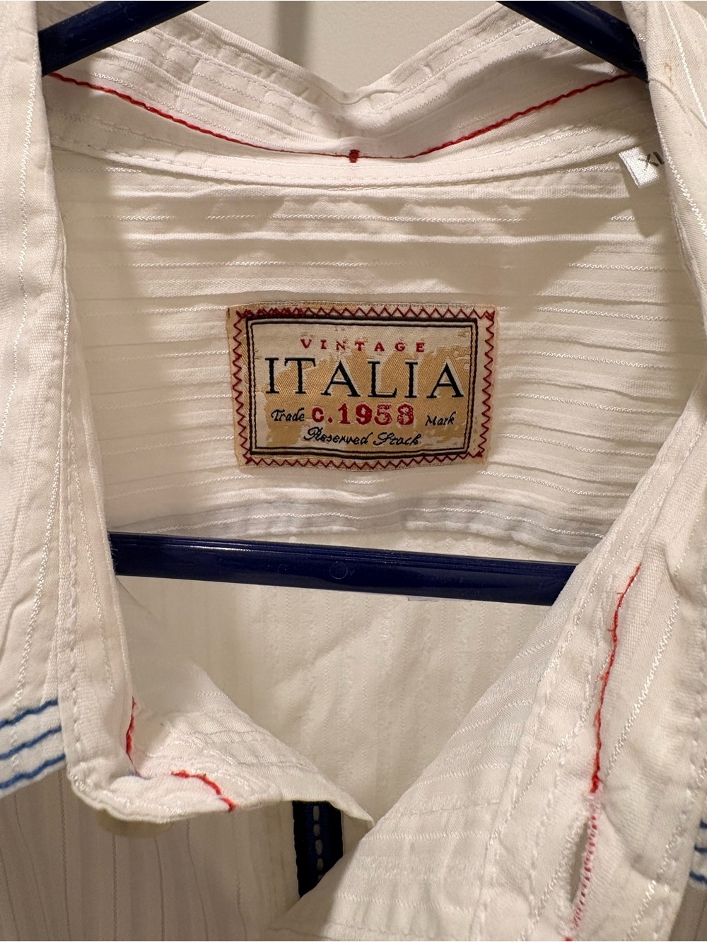 Vintage Italia White Men’s Button-Up Shirt